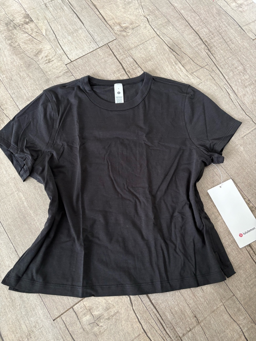 lululemon athletica Black Short Sleeve Crew Tee